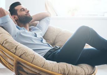 Very relaxed man.