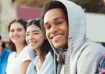 Happy young people.