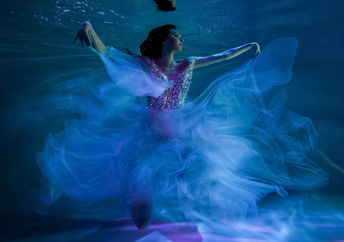 Underwater.
