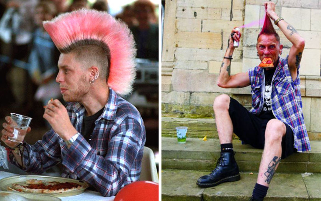 Punk Badger Farcue took part in a Pizza Eating Competition (which he won) when the above picture was snapped. (Chris Porsz) Punk Badger Farcue took part in a Pizza Eating Competition (which he won) when the above picture was snapped. (Chris Porsz)