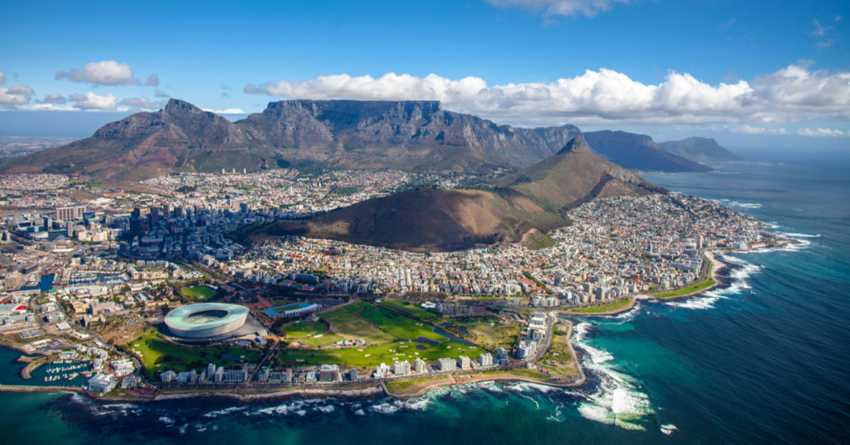 aerial view of Cape Town aerial view of Cape Town