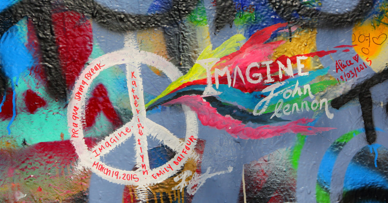 Imagine all the people. Imagine all the people.
