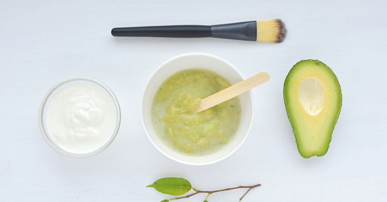 Everything you need for an Avocado facial mask. Everything you need for an Avocado facial mask.