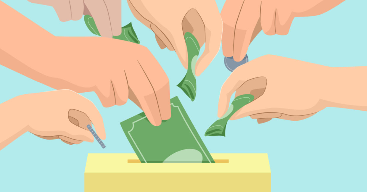 Money donations.
