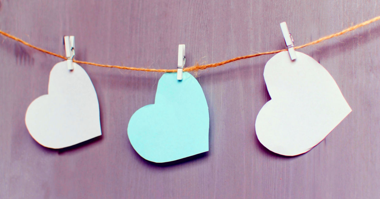 Paper hearts signifying kindness in the community Paper hearts signifying kindness in the community