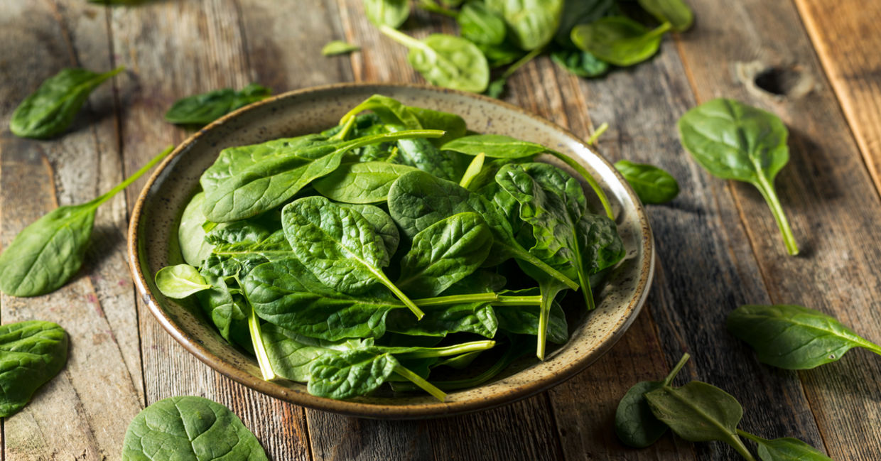 Picked spinach. Picked spinach.