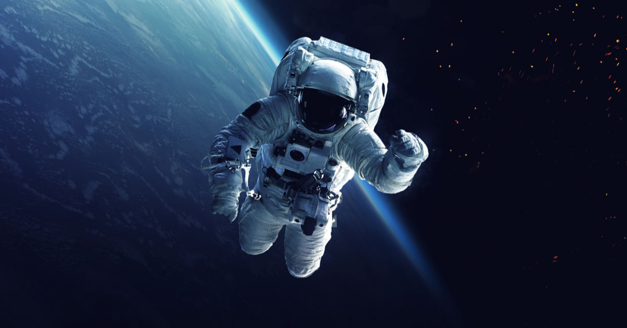Astronaut in space. Astronaut in space.