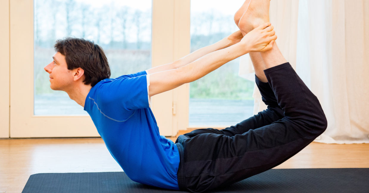 The bow yoga pose is full of benefits. The bow yoga pose is full of benefits.