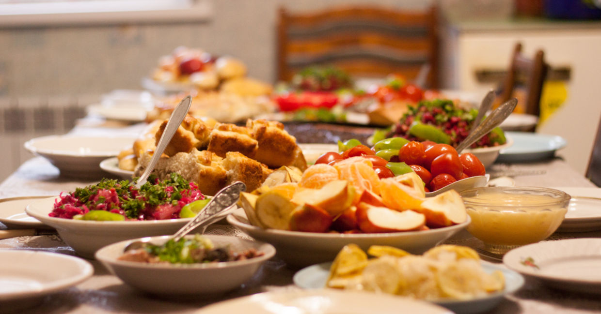 Homemade food. Homemade food.