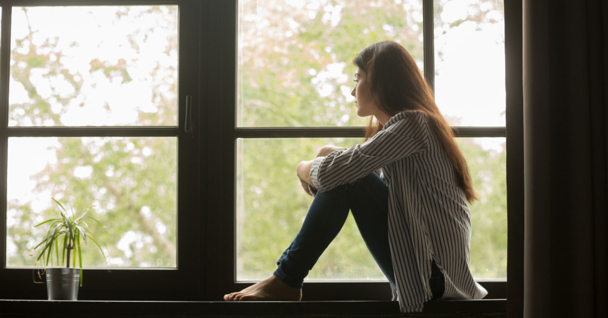 Depressed teenager spending time alone. Depressed teenager spending time alone.