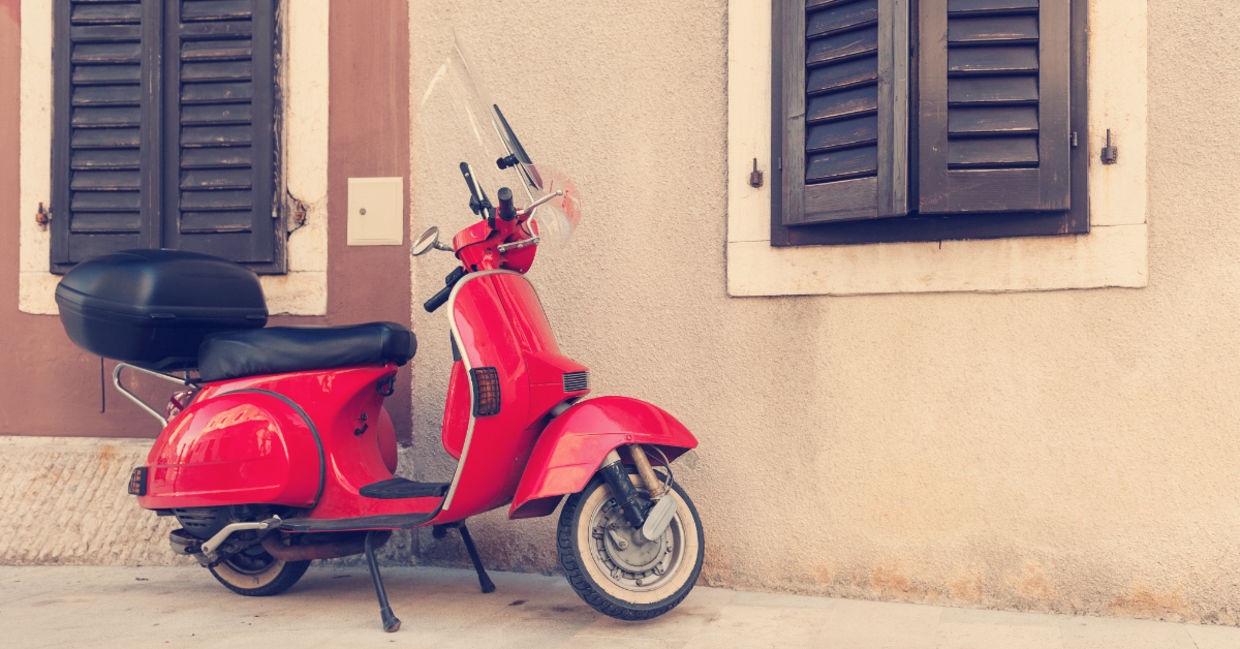 Red motorcycle. Red motorcycle.