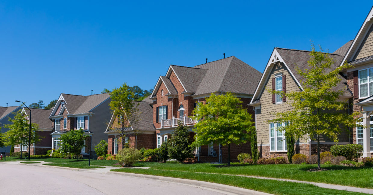 A neighborhood in the United States. A neighborhood in the United States.
