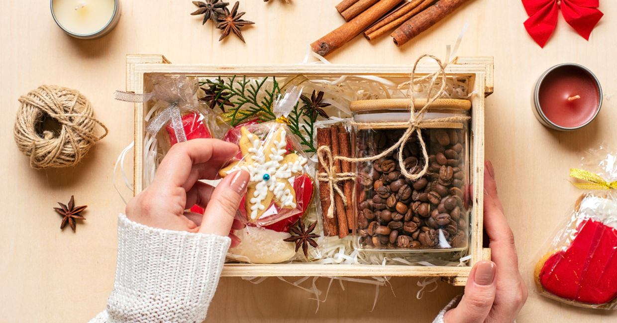 A gift basket fit for a coffee lover. A gift basket fit for a coffee lover.