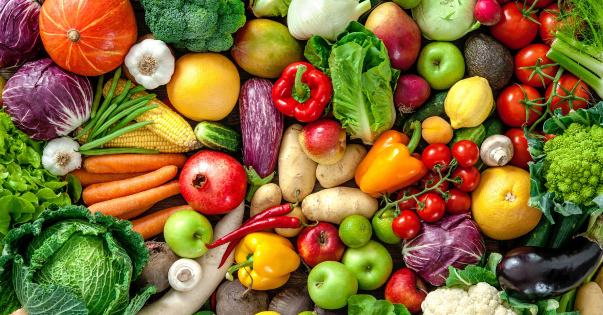 A variety of vegetables and fruits. A variety of vegetables and fruits.