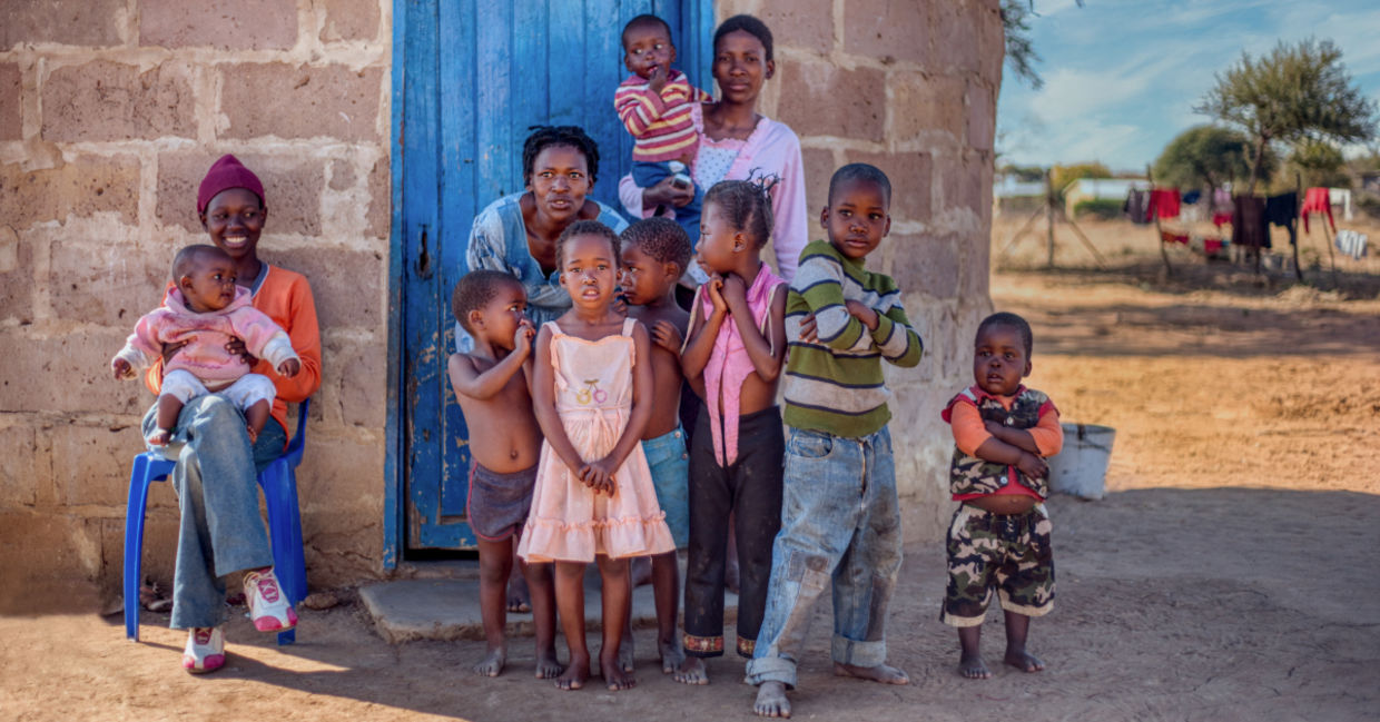 A family in Botswana. A family in Botswana.