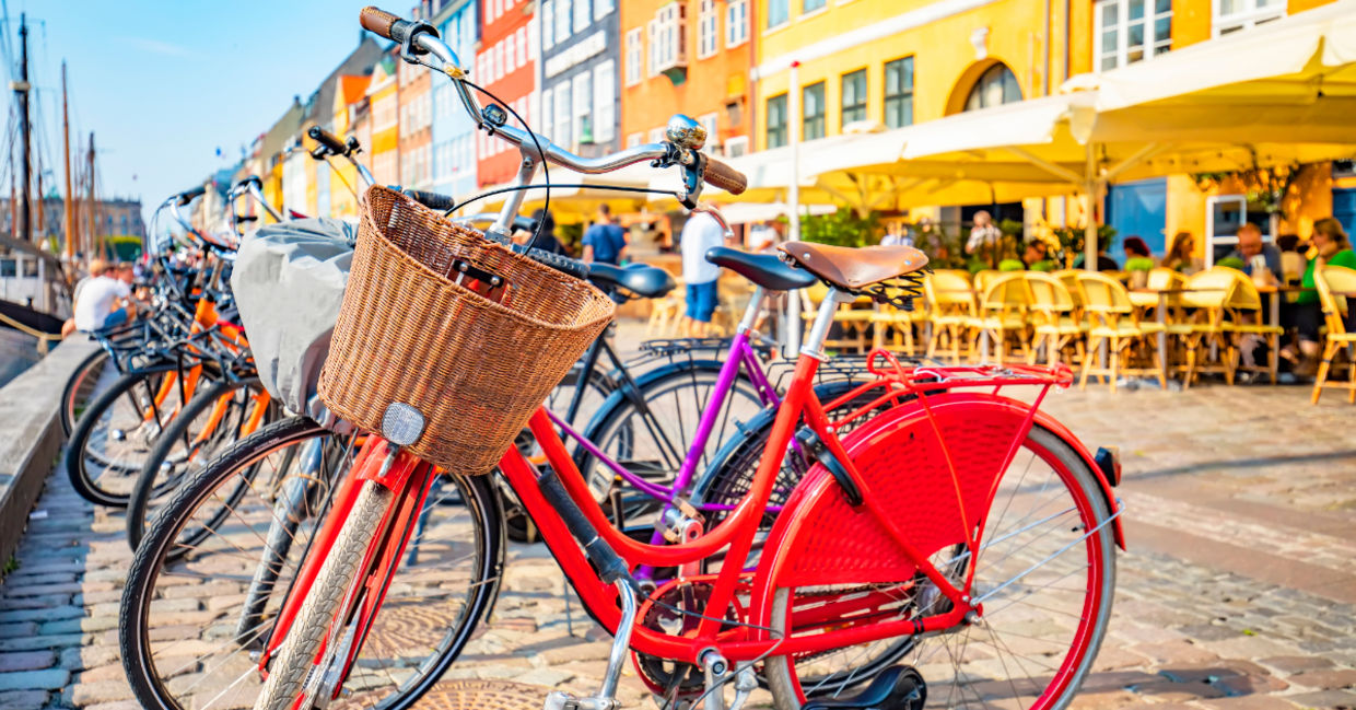 Colorful bikes. Colorful bikes.