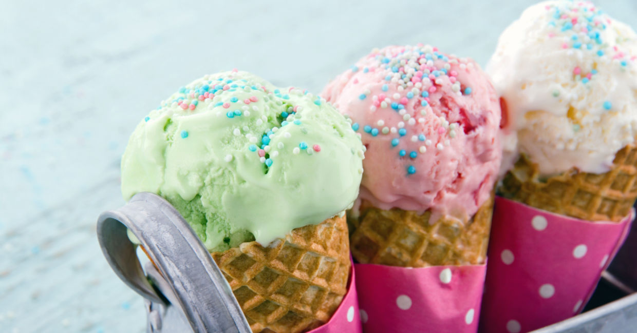 Ice cream cones. Ice cream cones.