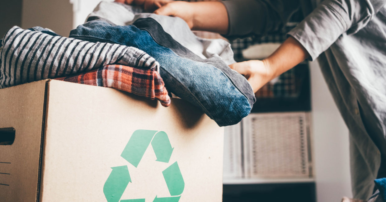 Send used clothing to recyclers. Send used clothing to recyclers.