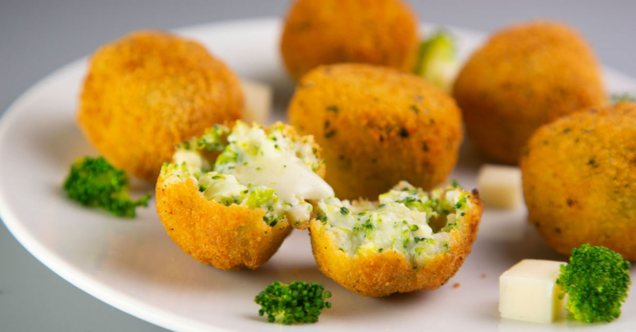 Broccoli and cheese tapa. Broccoli and cheese tapa.