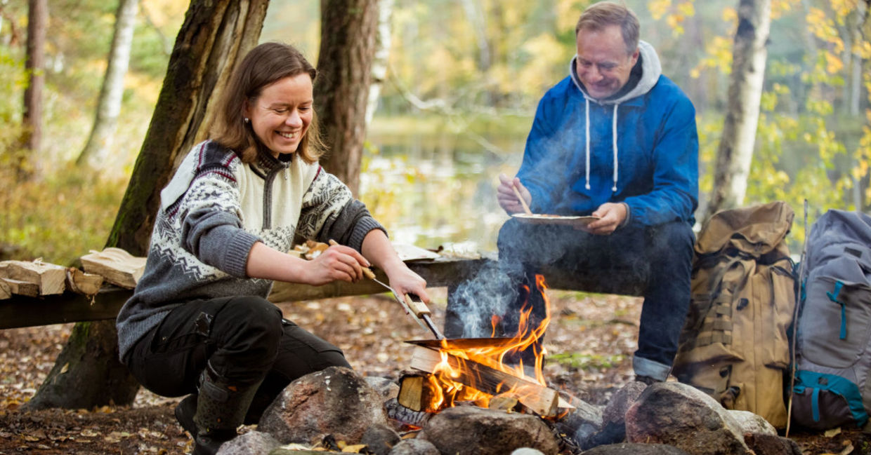 Happy Finns enjoying nature. Happy Finns enjoying nature.
