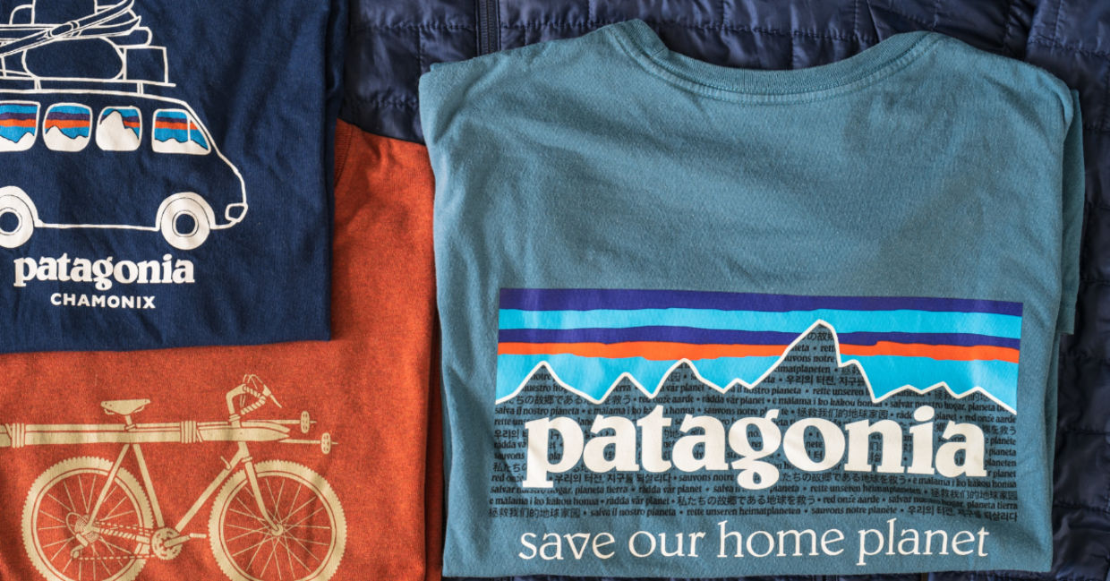 Recycled T-shirts from Patagonia. Recycled T-shirts from Patagonia.