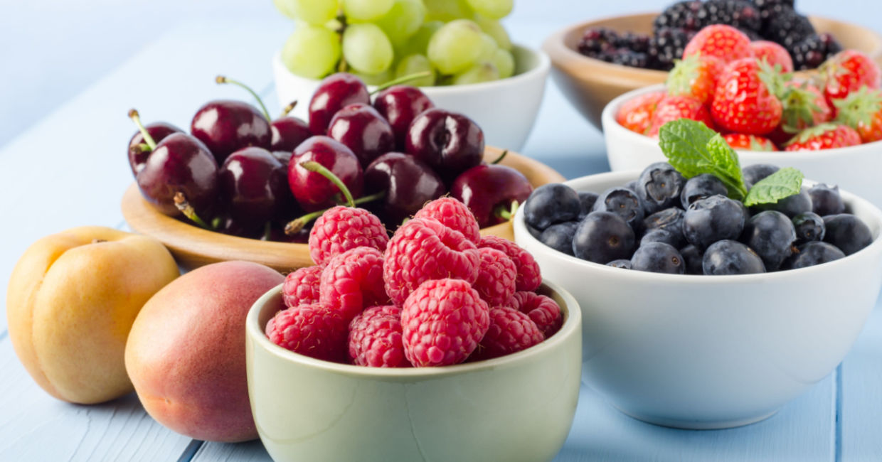 An assortment of summer fruits. An assortment of summer fruits.