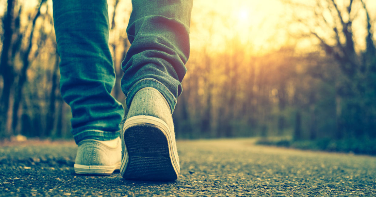 Walking is a form of mindful meditation. Walking is a form of mindful meditation.