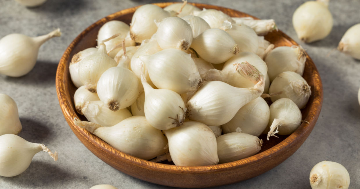 White pearl onions. White pearl onions.