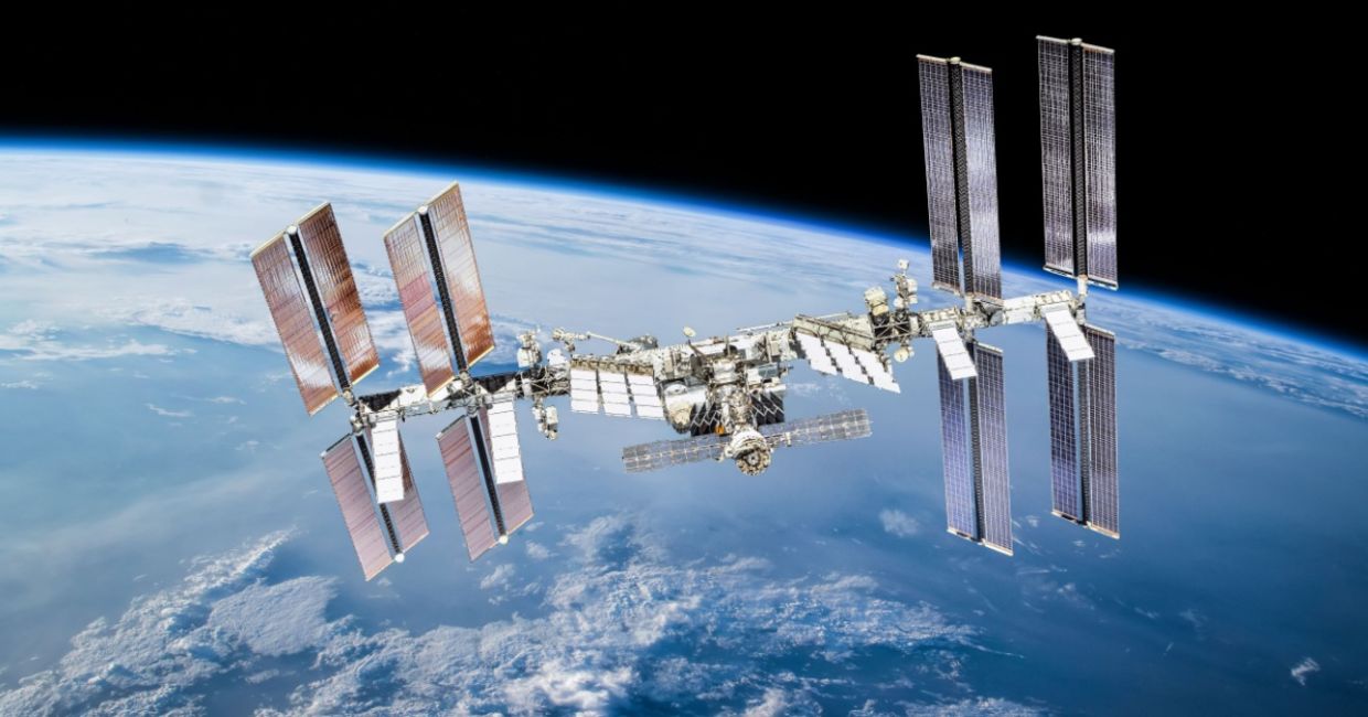 The international space station. The international space station.