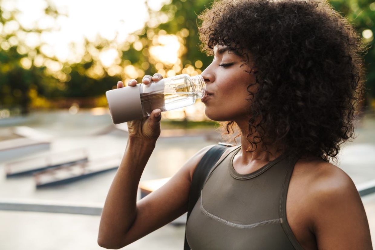 Drinking water will keep you hydrated when you are outdoors. Drinking water will keep you hydrated when you are outdoors.