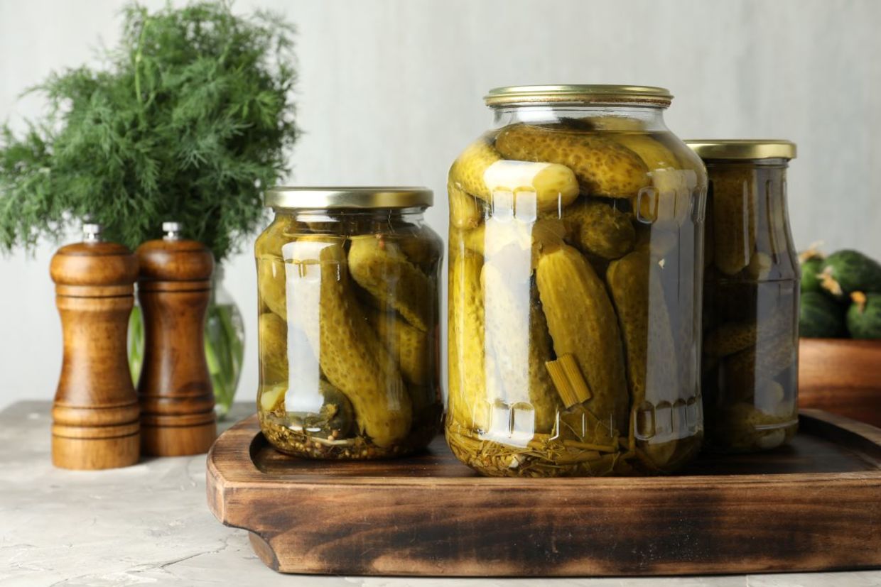 Pickled cucumbers. Pickled cucumbers.