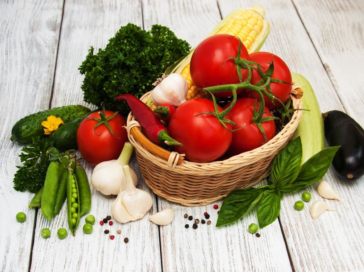 Fresh summer vegetables. Fresh summer vegetables.
